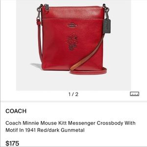 Coach Minnie Mouse Kitt Messenger Crossbody
